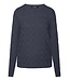 pullover met blok en knoopjes marine