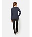 pullover met blok en knoopjes marine