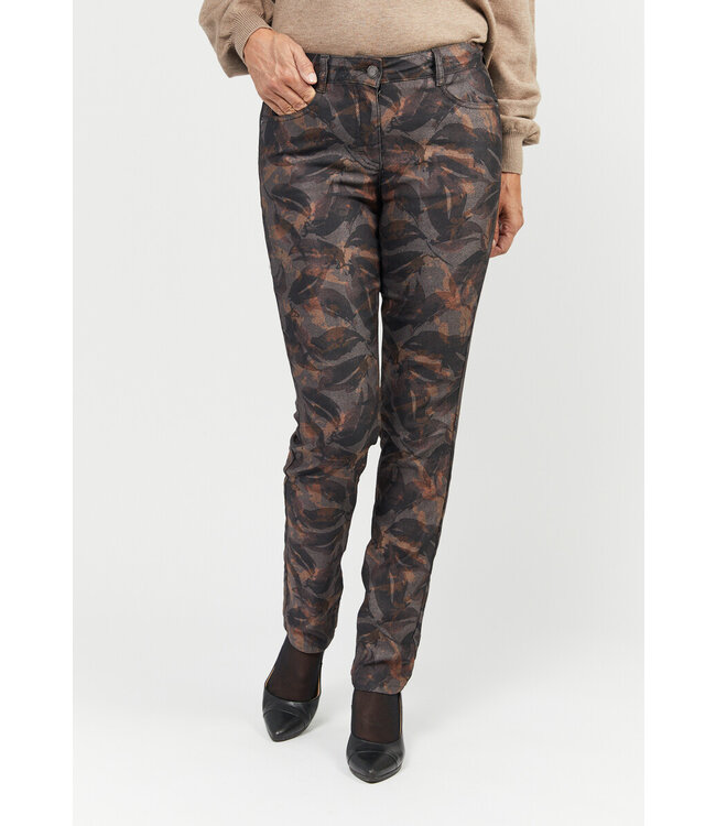 stretch broek bloemen herfst