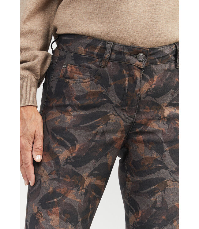 stretch broek bloemen herfst