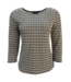 blouson shirt met boord patroon zwart