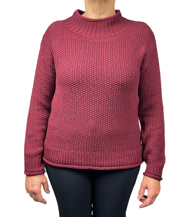 gebreide trui opstaande hals