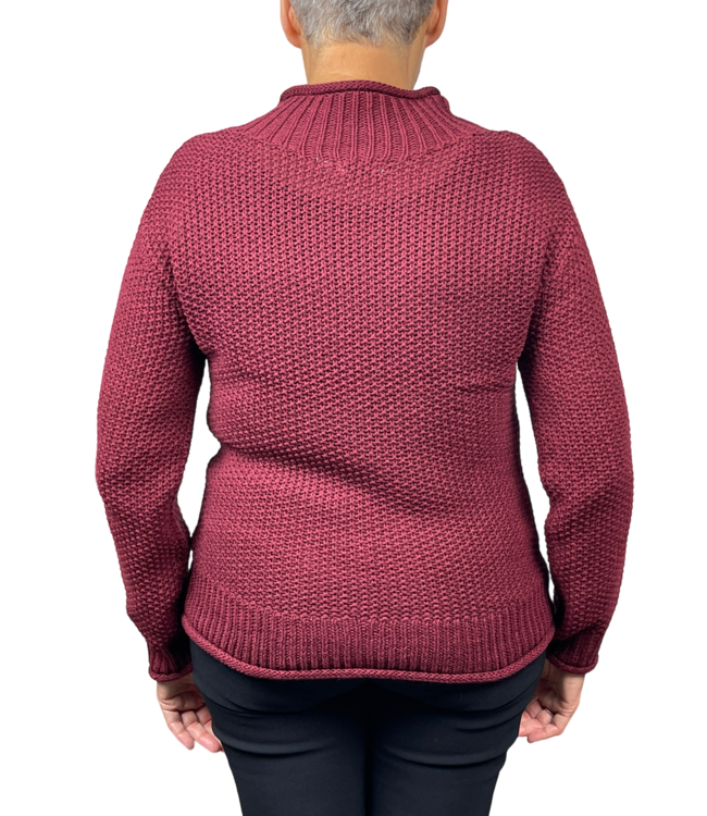 gebreide trui opstaande hals