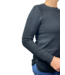 pullover rib met knopen zwart