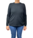 pullover rib met knopen zwart