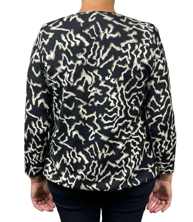 blouson pullover craquele zwart