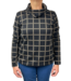 blouson pullover met col pepita zwart