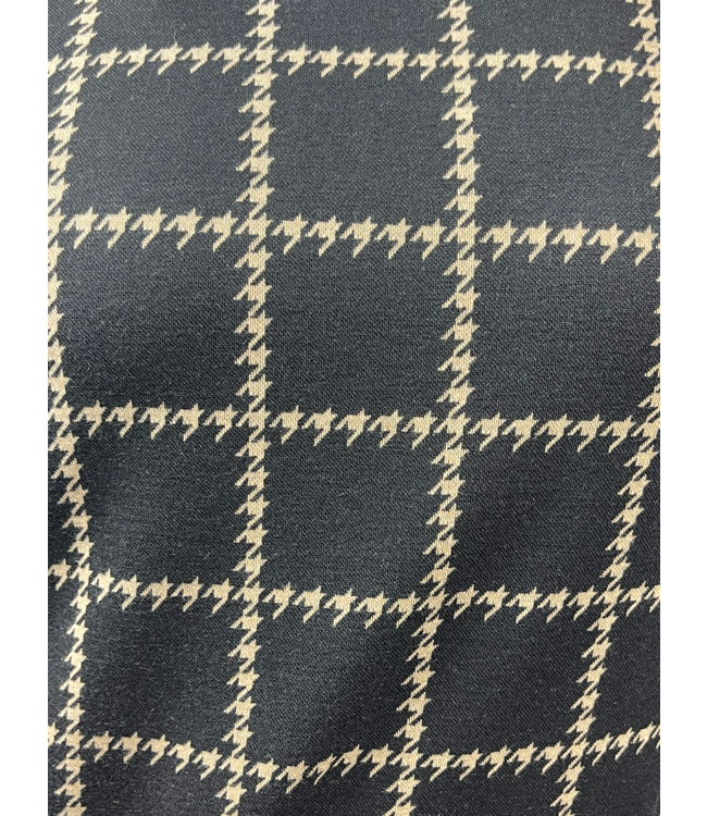 blouson pullover met col pepita zwart