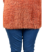 blouson pullover met col hairy brique
