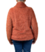 blouson pullover met col hairy brique