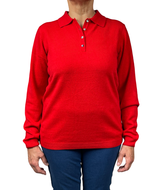 pullover met kraag en knoopjes