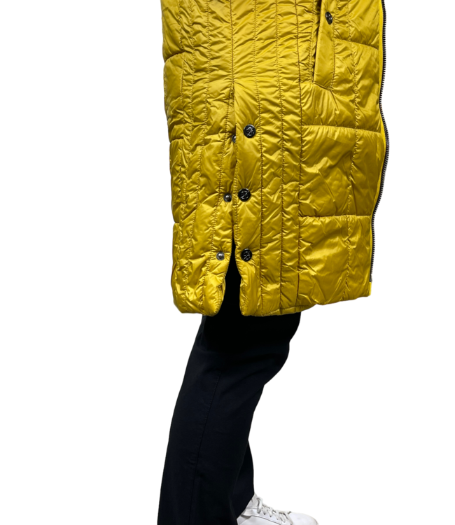 lange bodywarmer geel