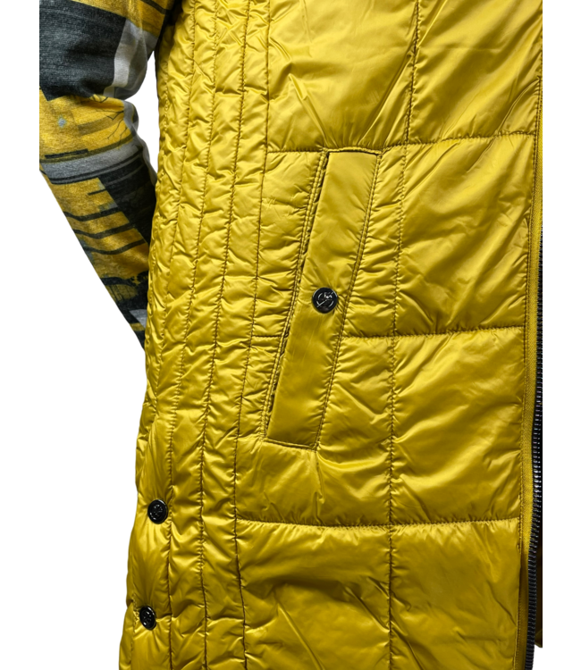 lange bodywarmer geel