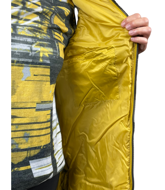 lange bodywarmer geel