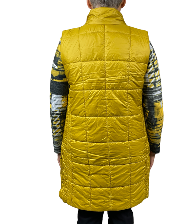 lange bodywarmer geel