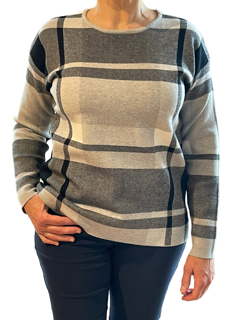 Marinello pullover soft block grey