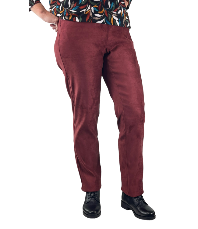 suedine broek Patti elastische tailleband