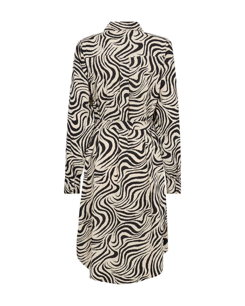 FreeQuent jurk Nolla met print beige- zwart Z2024 - 203616