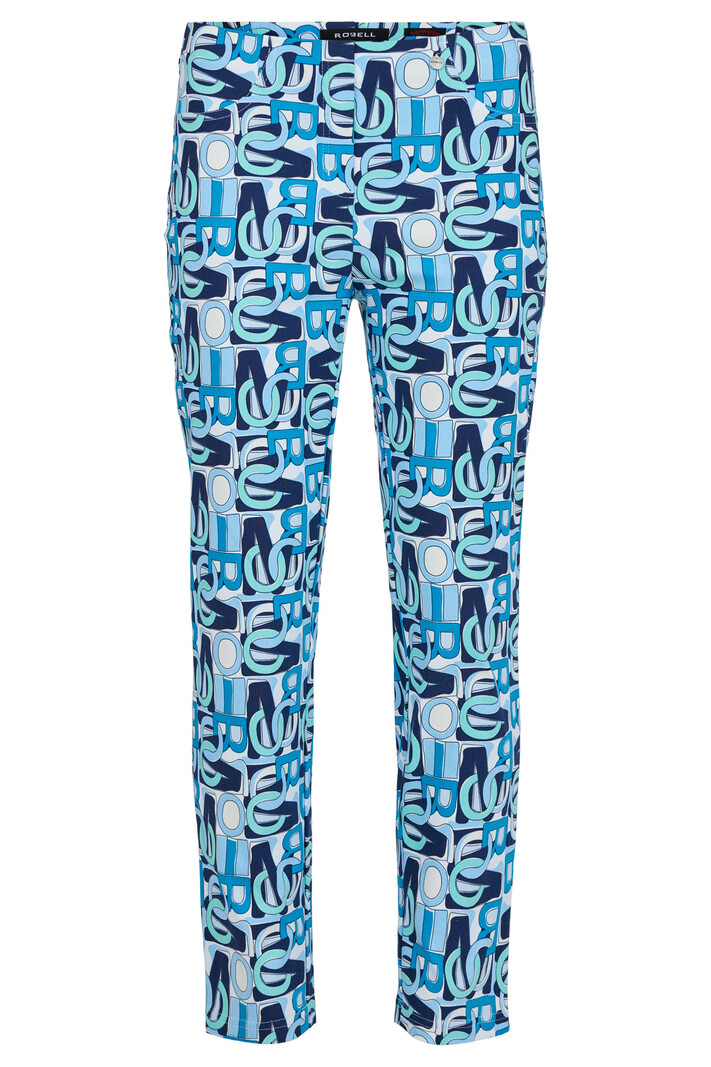 Robell stretch broek figuur blauw Bella-09 (68cm) Z2024 - 51560-5439-65