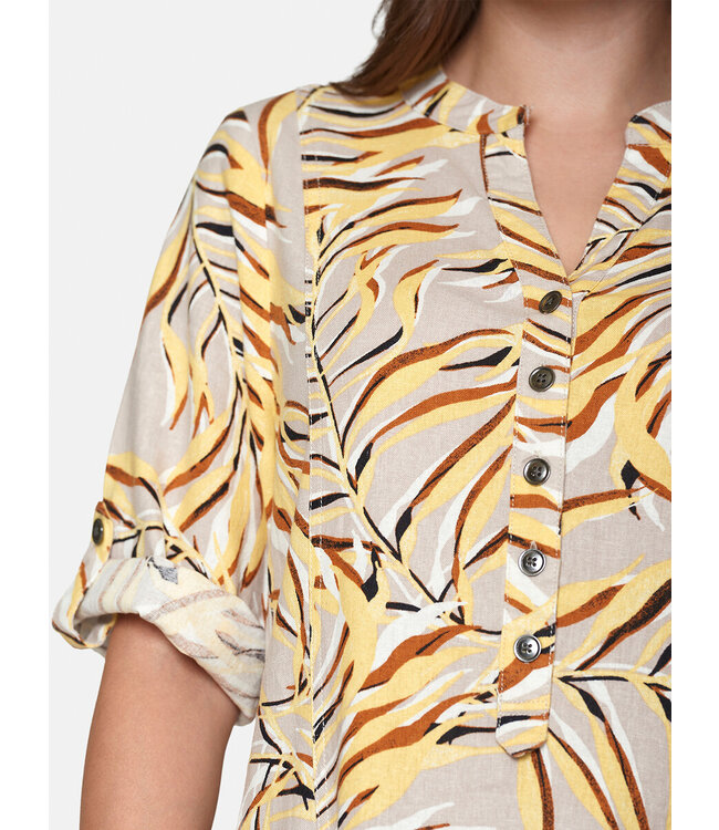 dames jurk met knoopjes linnen