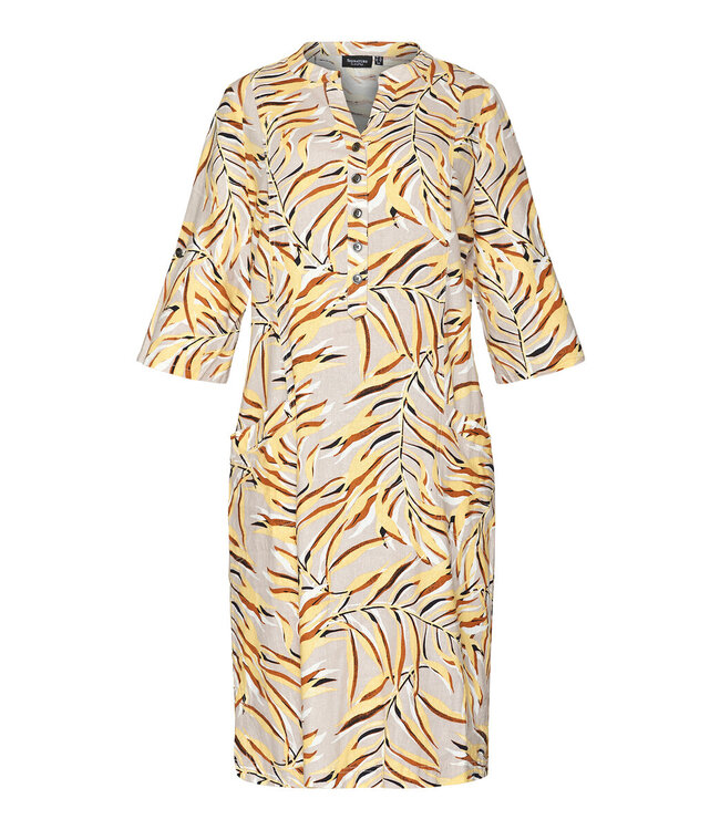 dames jurk met knoopjes linnen