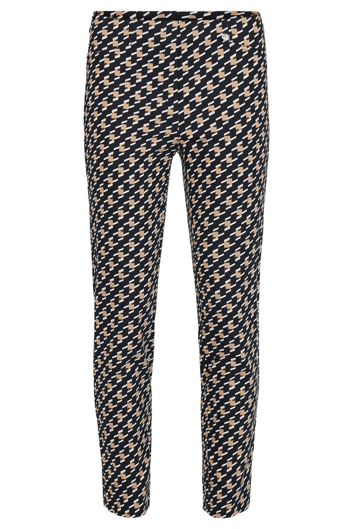 Robell stretch broek figuur blokprint Rose-09 (68cm)