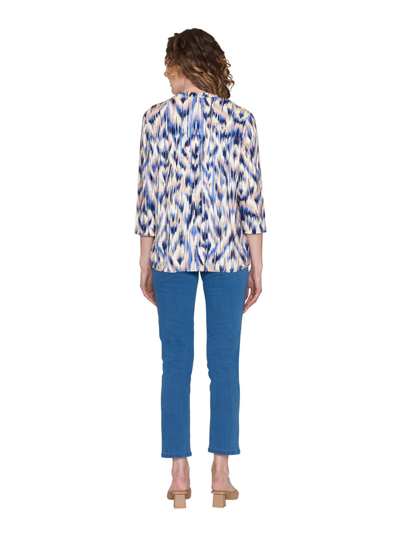 Brandtex. blouson fantasy print blauw