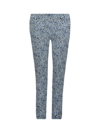 Sensia strech broek blokjes print Pita blue