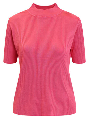 Signature rib- truitje turtle neck roze