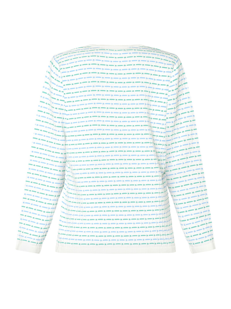 Brandtex. zomer pullover met strepen aqua