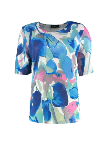 BLAUW shirt aquarel blauw