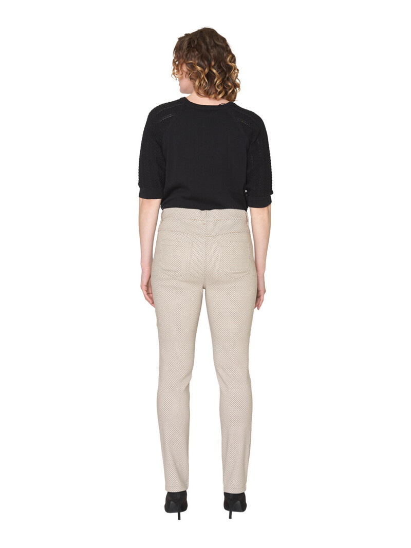 Brandtex. strech broek met figuur Star beige