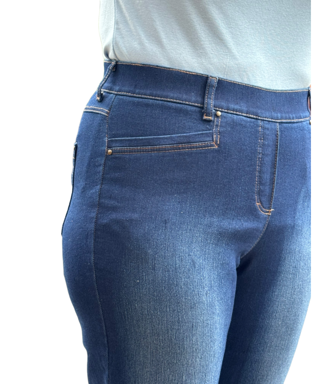 dames spijkerbroek met lichte wassing indigo