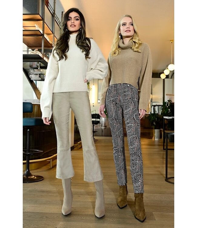 stretch broek met print "Rose" 78CM