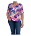 dames blouson shirt Hawaï-print roze