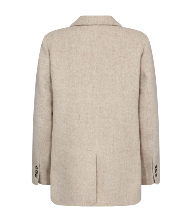 winterjas wol- look beige "Salo"