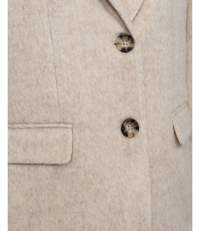 winterjas wol- look beige "Salo"