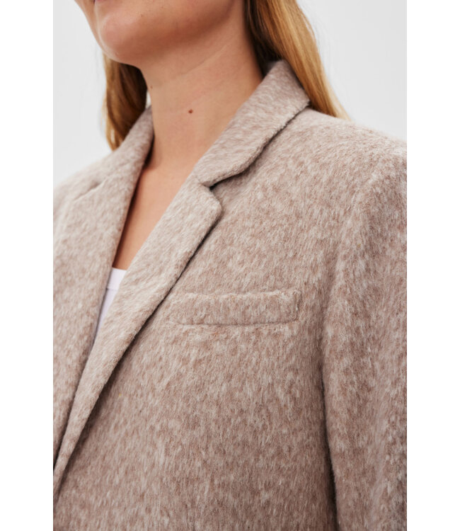 winterjas wol- look beige "Salo"