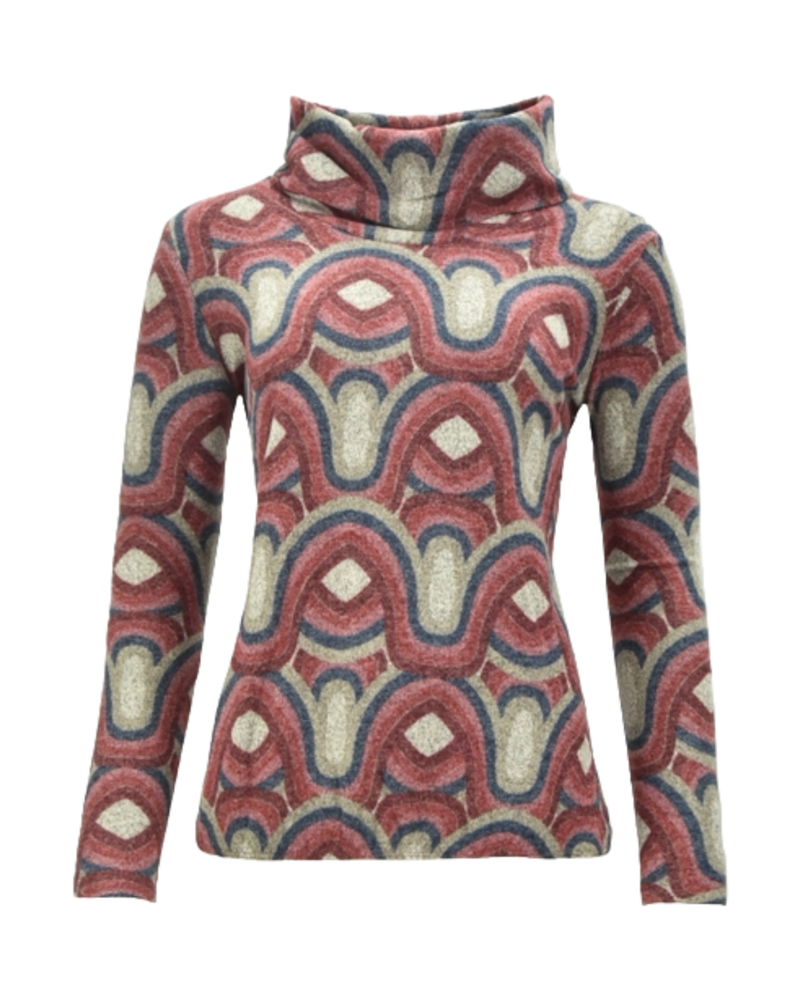 Sensia blouson pullover (geruwd) patroon rood