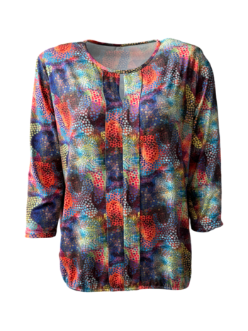 BLAUW blouson plooi "Mania" multicolor