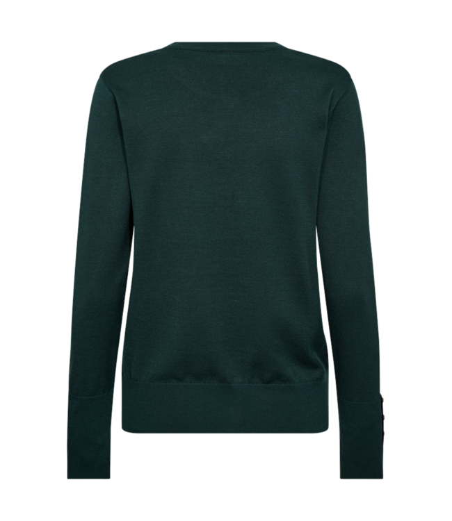 chique dames vest met knopen groen