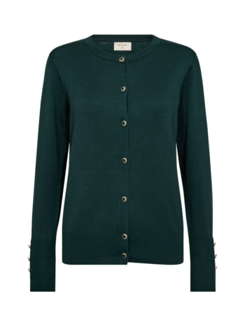 FreeQuent chique dames vest met knopen groen