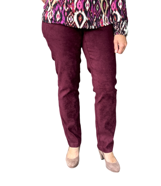 suedine broek Patti elastische tailleband