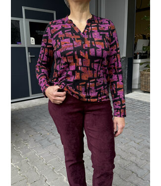 Signature blouson pullover fantasy fuchsia