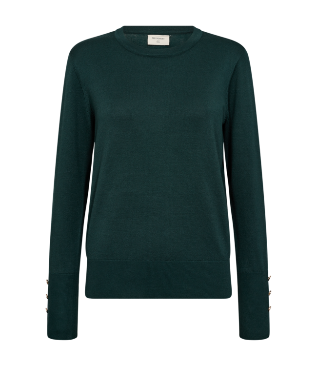 pullover lang manchet knopen goud "Katie"
