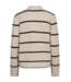 dames vest streep beige- zwart