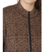 chique dames jasje ritssluiting digitale print camel