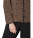 chique dames jasje ritssluiting digitale print camel
