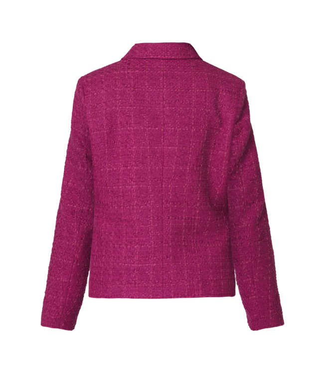 chique dames jasje met kraag fuchsia
