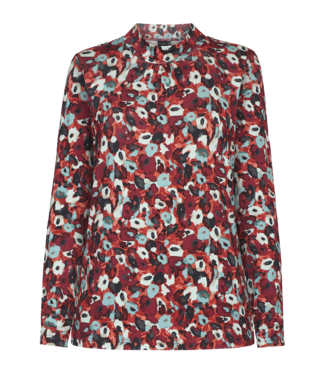 Brandtex. shirt met turtel en fantasy print koraal